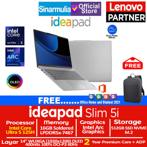 Lenovo Ideapad Slim 5i Intel Ultra 5 125H 512GB SSD 16GB OLED Win11