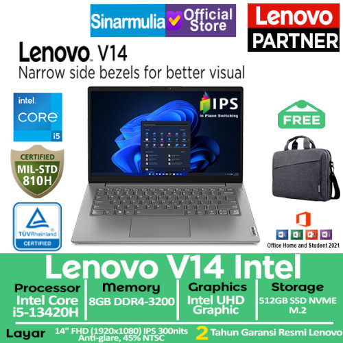 Lenovo V14 G4 i5-13420H 512GB SSD 8GB FHD IPS Win11+OHS9