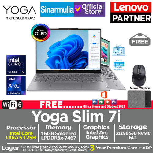 Lenovo Yoga Slim 7i Intel Ultra 5 125H 512GB SSD 16GB OLED Touch Win11