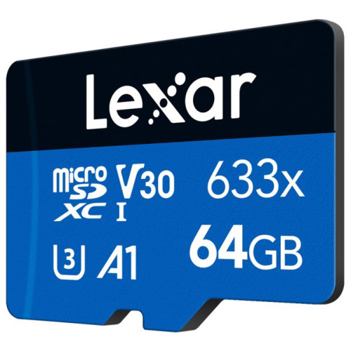 Lexar Microsd 64GB 100MB/s High Performance 633x MicroSDHC UHS-I A12