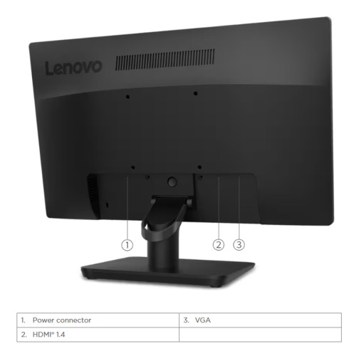 Monitor LED Lenovo D19-10 18.5" 60Hz 5ms HDMI VGA VESA Mount2