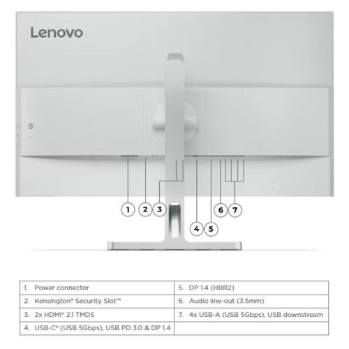 Monitor LED Lenovo L27h-4A 27" QHD IPS 100Hz 1ms HDMI 99%sRGB HDR109