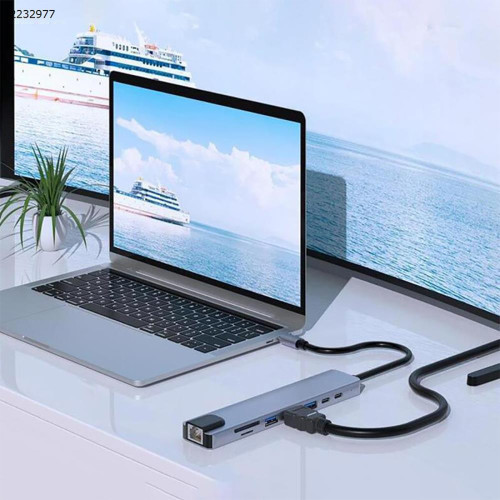 USB TYPE C HUB 8 IN 1 HDMI RJ45 SD/TF Support 4K7